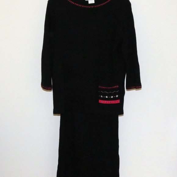 Vintage Saint Germain waffle knit tunic top and long skirt set - Picture 10 of 10